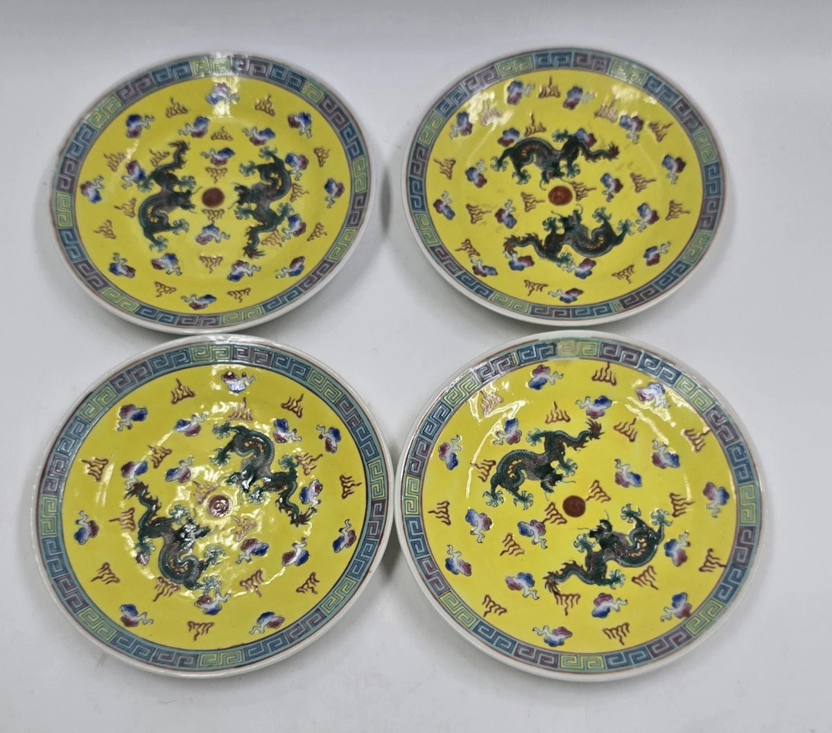 Porcelain & Pottery Yellow Vintage Original Chinese Antiques for