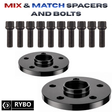 Mercedes Hubcentric 12mm/15mm/20mm 5x112, 66.6 Wheel Spacers With Bolts (Black)