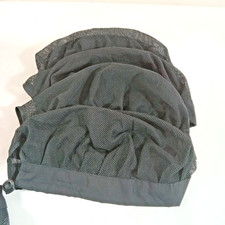 Chef Mesh Cooking Caps Women Men Washable Breathable Black Adjustable 4pcs