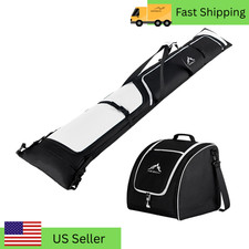 Ski Bag and Boot Bag Combo, Padded Ski Bags for Air Travel, Snowboard Backpack