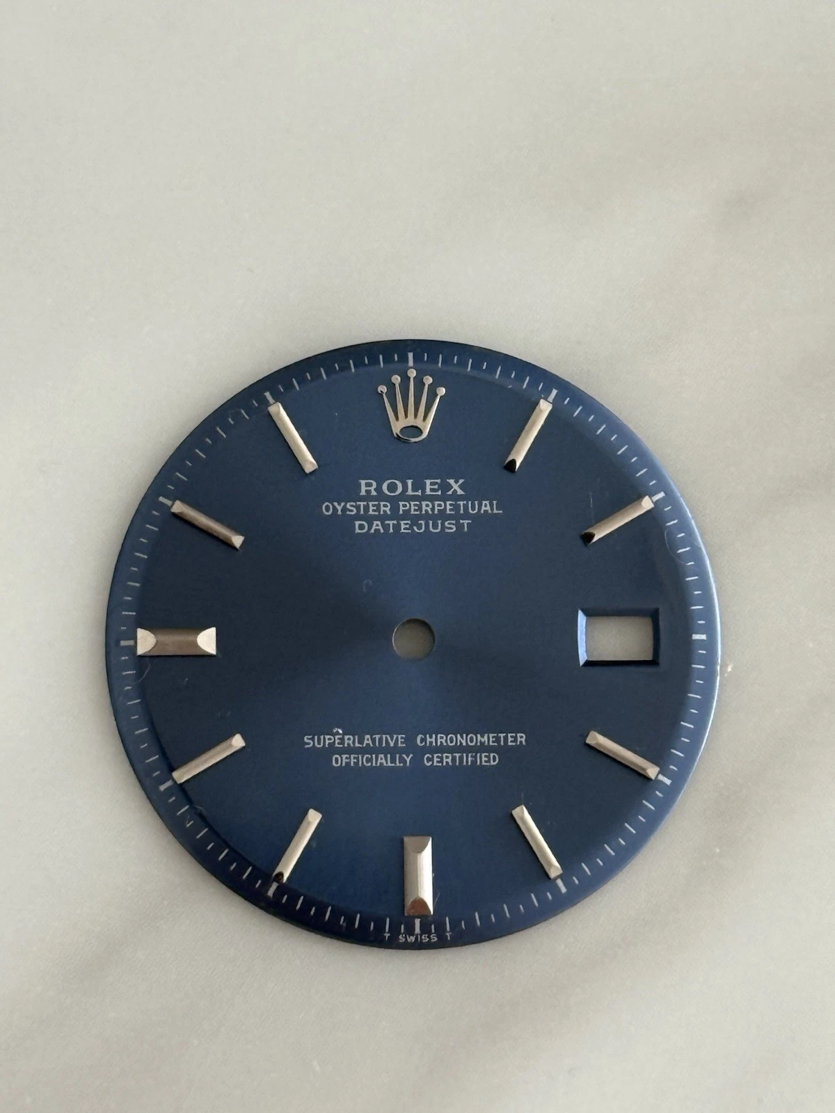 Rolex Blue Pie Pan Dial For Datejust 36mm Model Ref 1601 1603 1600- No Post/lume