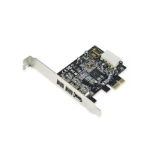 SY-PEX30016 3 Port IEEE 1394 Firewire 1394B & 1394A PCIe 1.1 x1 Card TI XIO22...