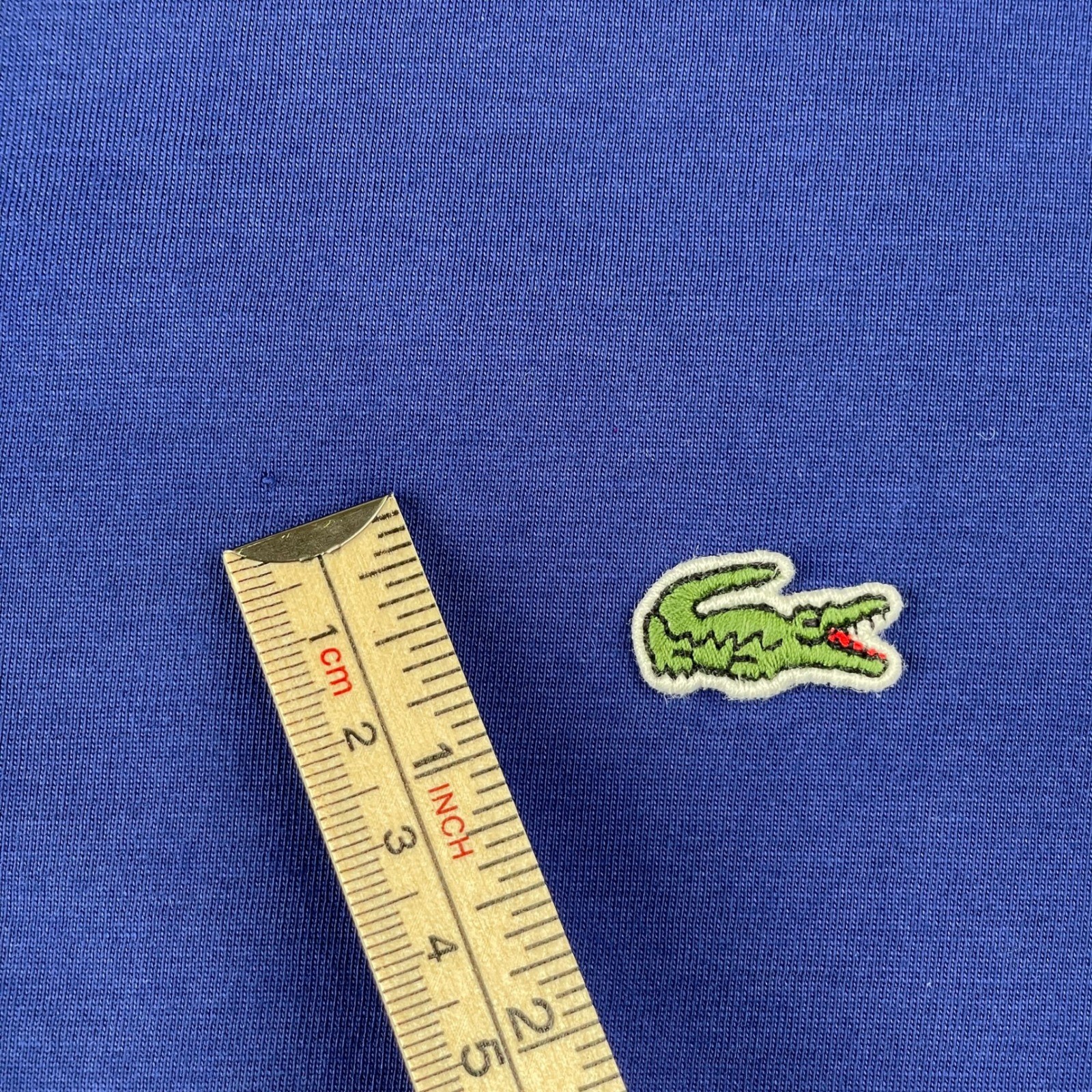 Lacoste T-Shirt Mens L/5 Blue Pima Cotton Short Sleeve Henley Regular Fit Croc thumbnail 3