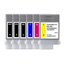 Set of 6 cartridge 2 MBK PFI107 Ink Tank for Canon iPF670 IPF680 IPF770 IPF685