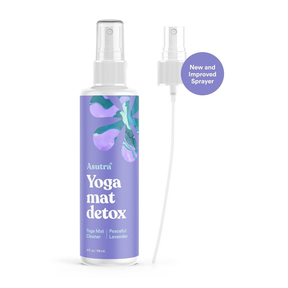 Lavender Yoga Mat Cleaner Spray 4 fl oz - No Residue Non-Slippery Formula