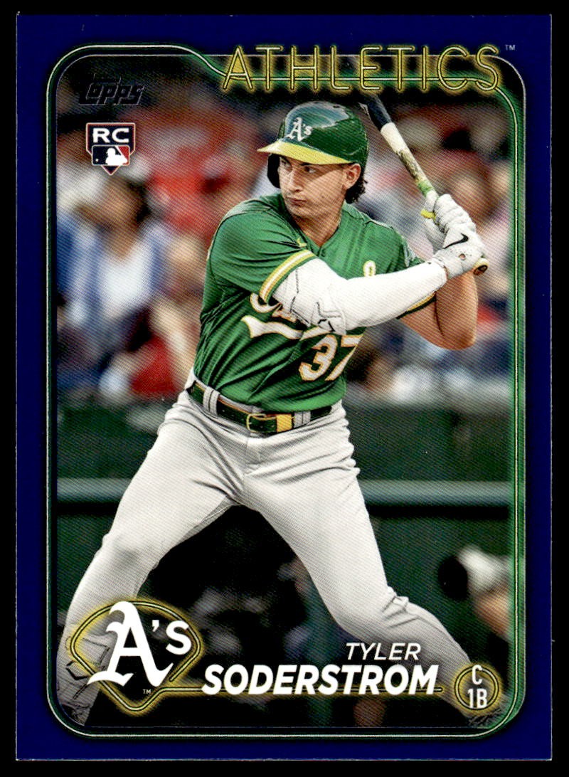 2024 Topps Tyler Soderstrom #244 Retail Royal Blue RC Oakland Athletics