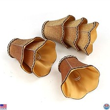 Elegant Clip-On Chandelier Lamp Shades - 6 Pack Rich Coffee - 3.14"x5.51"x4.72