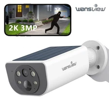Wansview 2K 3MP WiFi Wireless Solar Battery Power Security Camera System Outdoor