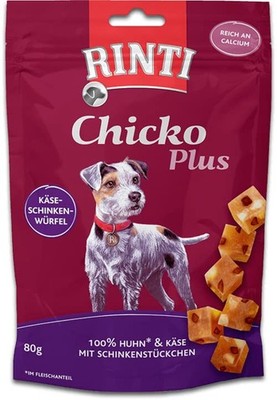 Chicko Plus KÄSESCHINKENWÜRFEL für ausgewachsene Hunde  1 x 80g