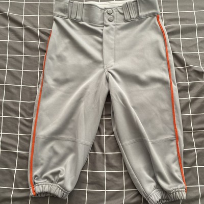 Youth Baseball Pants Champro Knickers L Custom Grey With Orange Stripe 