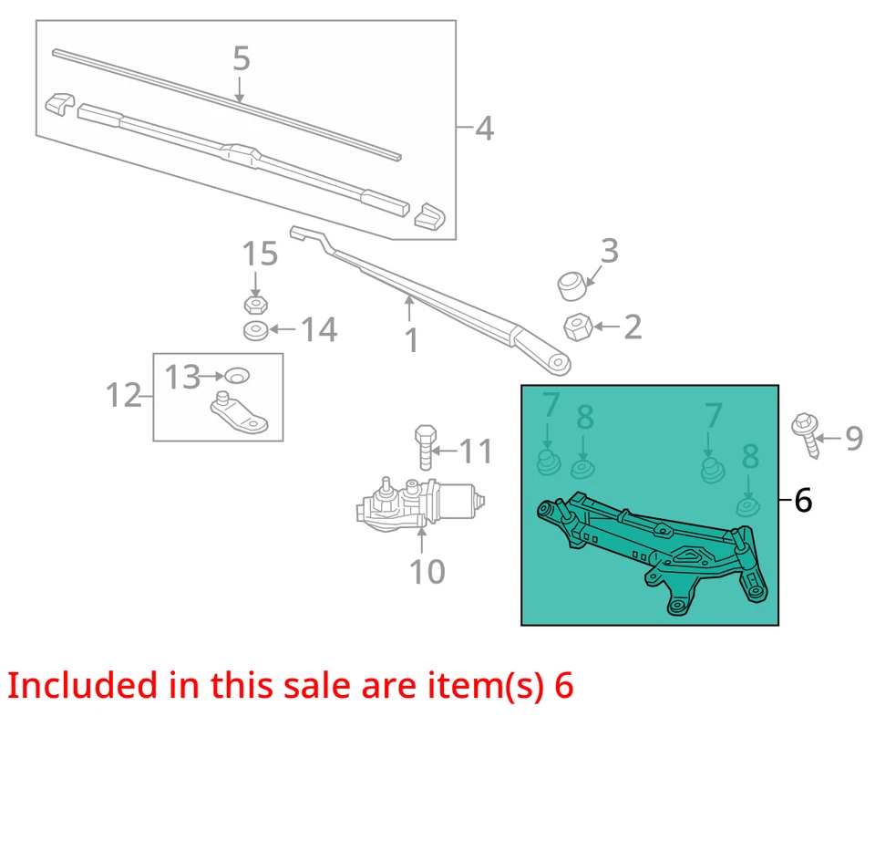 Honda Fit 2017 limpiaparabrisas transmisión OEM 100 k millas - LKQ436111587 Foto 4 de 4