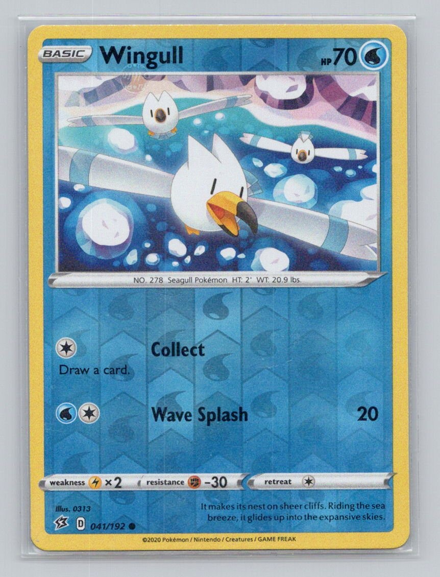 Reverse Holo Wingull 041/192 Common Rebel Clash Pokemon