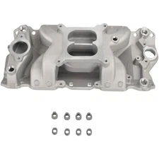 For SBC Small Block Chevy 350 400 Dual Plane Air Gap Aluminum Intake Manifold