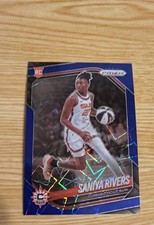 2025 Panini Prizm WNBA - Saniya Rivers #131 Blue Velocity Prizm (RC)