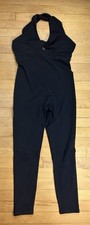 Fabletics Pureluxe Oasis Twist Front Jumpsuit Medium Black Bodysuit