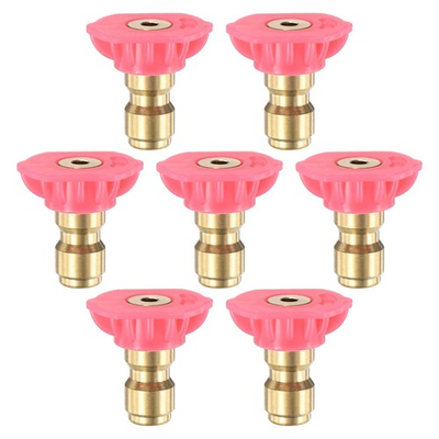 #ad 7PCS Soap Pressure Washer Nozzle Tips 1 4 Inch Quick Connect 4000PSI Pink $19.12