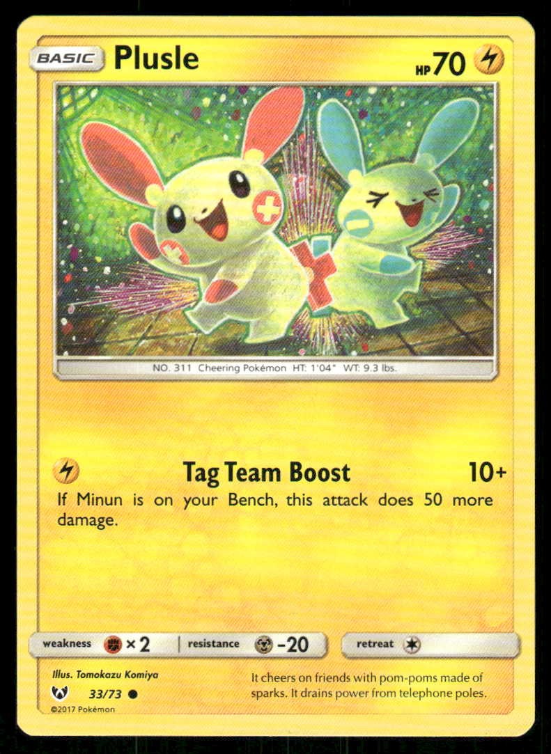Pokemon Plusle Shining Legends 33/73 C NM/M