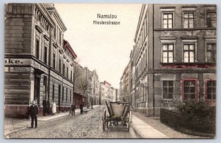 Cartolina antica Polonia Namslow Namslau Klosterstrasse 1910