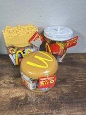 Lot Of 3 2003 McDonald's Toy Play Food 28 Pieces Hamburger, Drink, Fries CDI NEW
