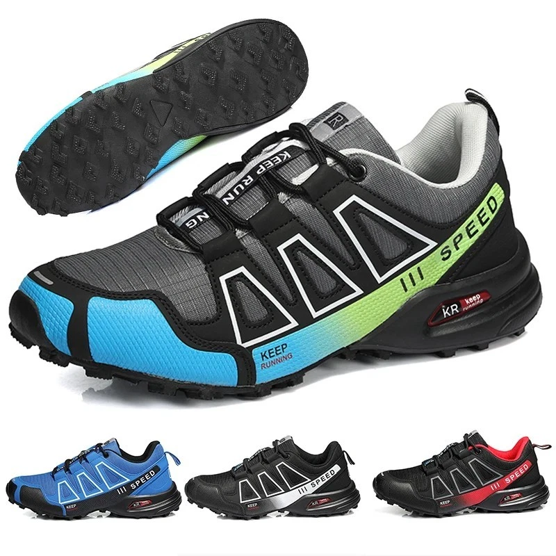 Men's WaterProof Hiking Shoes Non-Slip Outdoor Trekking Boots Breathable Grip UK