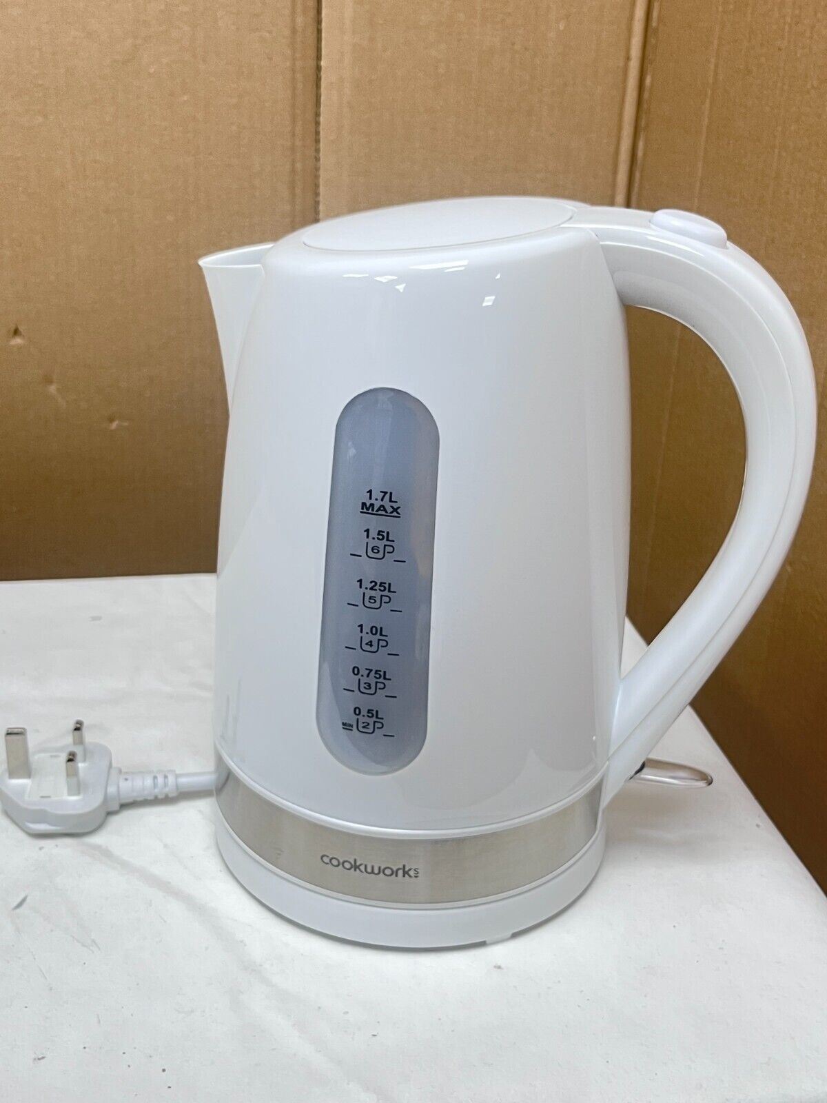 Cookworks 1.7L Kitchen Plastic illuminated Rapid Boil Electric Kettle