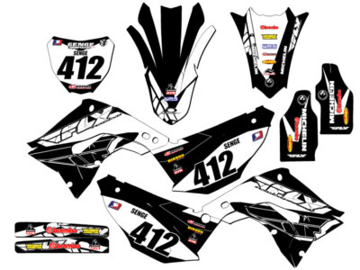 2002-2012 fits POLISPORT RESTYLE CR 250 R 13 FLY Black Senge Graphics Kit Com...