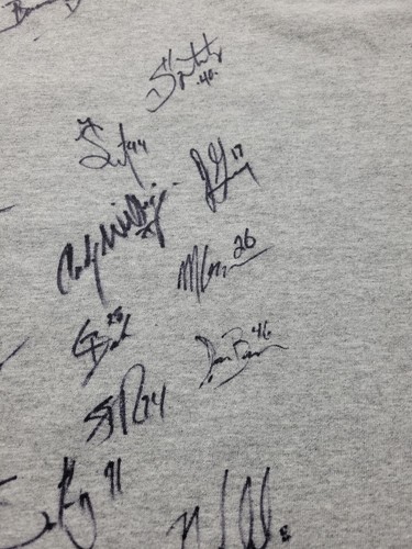 2013/14 Columbus Cottonmouths Team signiertes T-Shirt Jerome Bechard Hockey L - Bild 9 von 24