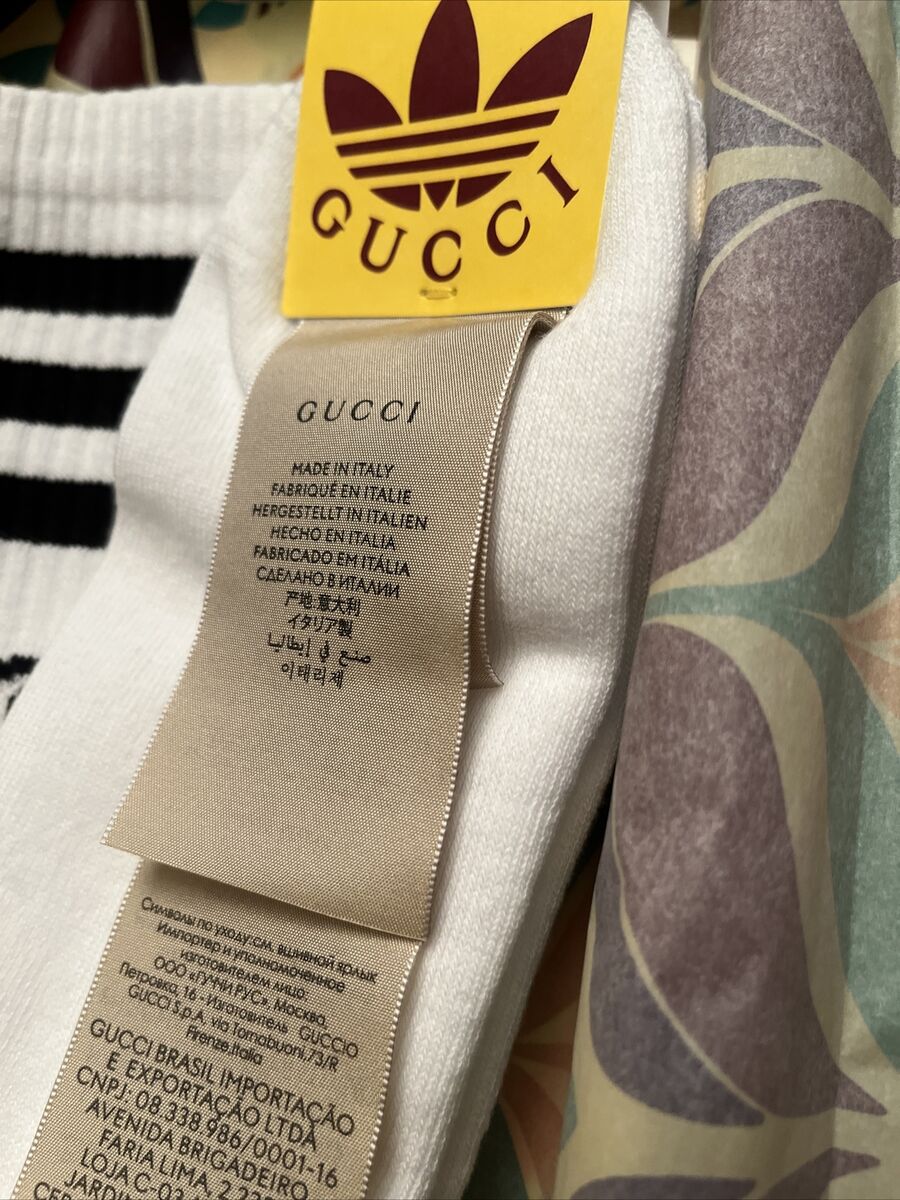 Adidas Gucci -Official-Ankle Sock Size Medium Black White Adidas Gucci -Official-Ankle Sock Size Medium Black White