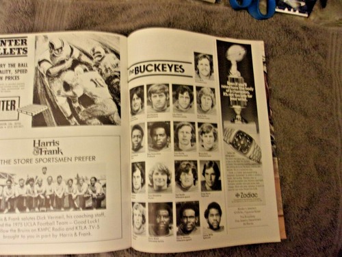Ohio State 1975 programa UCLA fútbol americano Archie Griffin universidad anuncio Dick Vermeil - Imagen 7 de 12