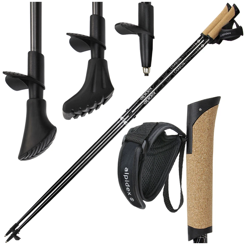 BB SPORT Nordic Walking Stöcke Walkingstock Walkingstöcke Trekking Wandern Carbon unisex