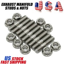 9 Exhaust Manifold Studs Kit For Honda Acura B/D Series Civic Integra V3 B18 B20