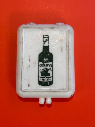 Collectible Vintage plastic pocket container, "Say Corby's" whiskey advertising - Picture 4 of 5