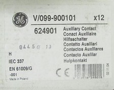 GENERAL ELECTRIC VAUX1  V/099 900101 5 Amp  1 NO 1 NC Auxiliary Contact 624901