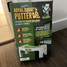 Gagster Royal Squat Putter - Toilet Golf Bathroom Game Set - Squatting Toilet
