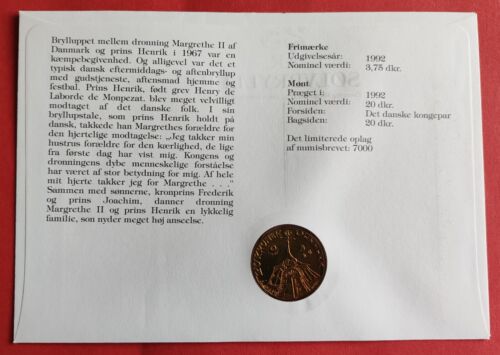 Dänemark 20 Kronen 1992 Hochzeit Prinz Henrik und Königin Margrethe II TOP !!! - Bild 3 von 5