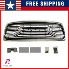 Grille For 2002-2005 Ram 1500 Chrome Big Horn Style Front Bumper Grill W/Assy