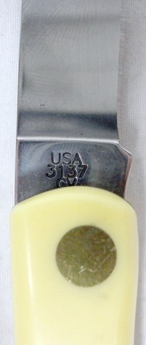 Vintage Case XX 3137 Sod Buster Jr Miniature Yellow Handle Folding Pocket Knife - Picture 11 of 12