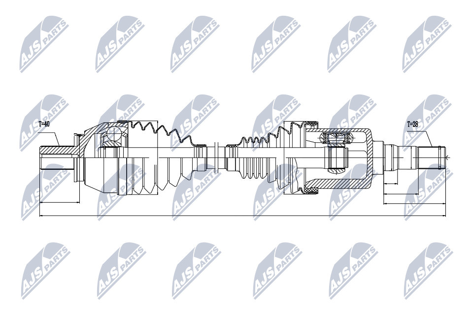 NPW-VV-033 NTY Drive Shaft for VOLVO