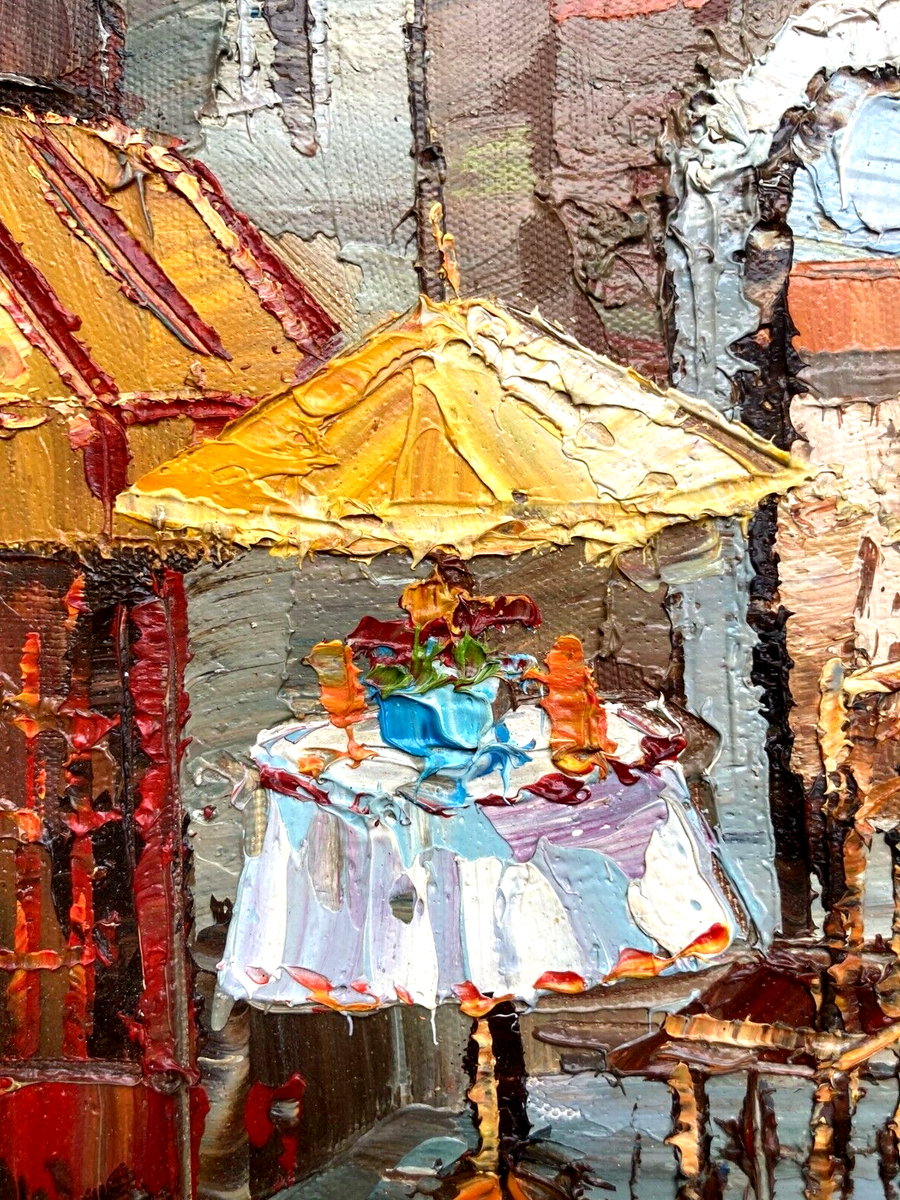 Original Oil Painting - Sidewalk Cafe | eBay