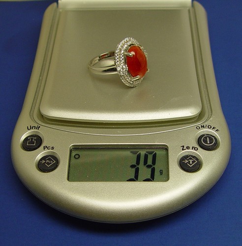Silver .925 Genuine Jadeite Rust Red jade ring 13 mm x 9 mm Oval Stone SZ 6.5- 7 - Picture 12 of 12