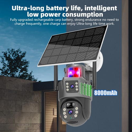 LTE4G Wireless Solar Battery Powerewd Dual Lens PTZ Outdoor CCTV Security Camera - Picture 12 of 14