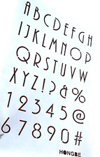 Art Deco 1920s Gatsby Wall Stencil Reusable Alphabet Letters Numbers no15