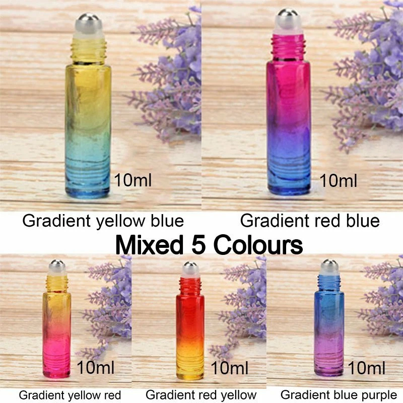 5-300x 10ml Glass Roller Bottles THICK Roll On Bottles Roller Ball Essential Oil - image 2 of 4