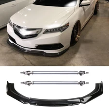 For Acura TLX 2015 2016 2017 Front Bumper Lip Spoiler Splitters Kits +Strut Rods