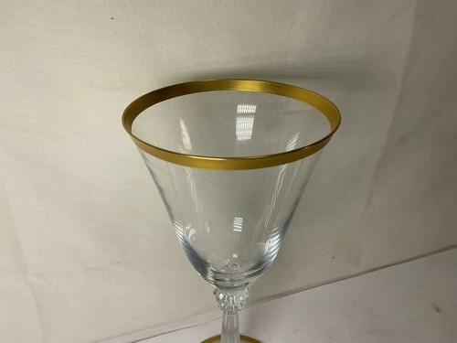 VV99 Set of 20 Fostoria Five Different Sizes of Gold-Rimmed Wine Glass For Adult - Picture 5 of 10