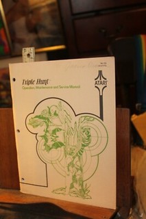 Vintage Arcade Game Operation Maintenance Service Manual Atari Triple Hunt
