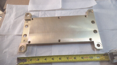 Chromate plated Aluminum plate or bracket, 11-1/2'' x 6-1/4''' x point 761 thick