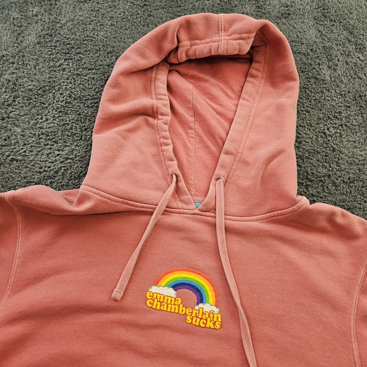 Emma Chamberlain Hoodie Sweatshirt Emma Chamberlain Sucks Rainbow Men M