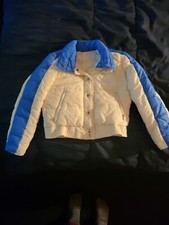 Youth Medium Jacket Blue  White/Very Slightly Used