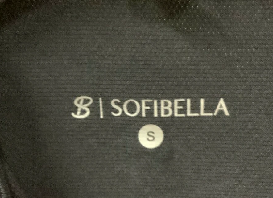 Sofibella рубашка без рукавов женщин размер маленький черный УФ-защита молнии Athletic - Изображение 4 из 4